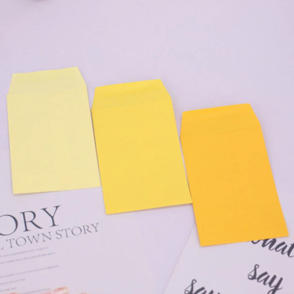50 Pcs Colored Small Envelopes Colorful Money for Cash Saving Simple Stuffing Paper Empty Gift Budgeting Photo Letter