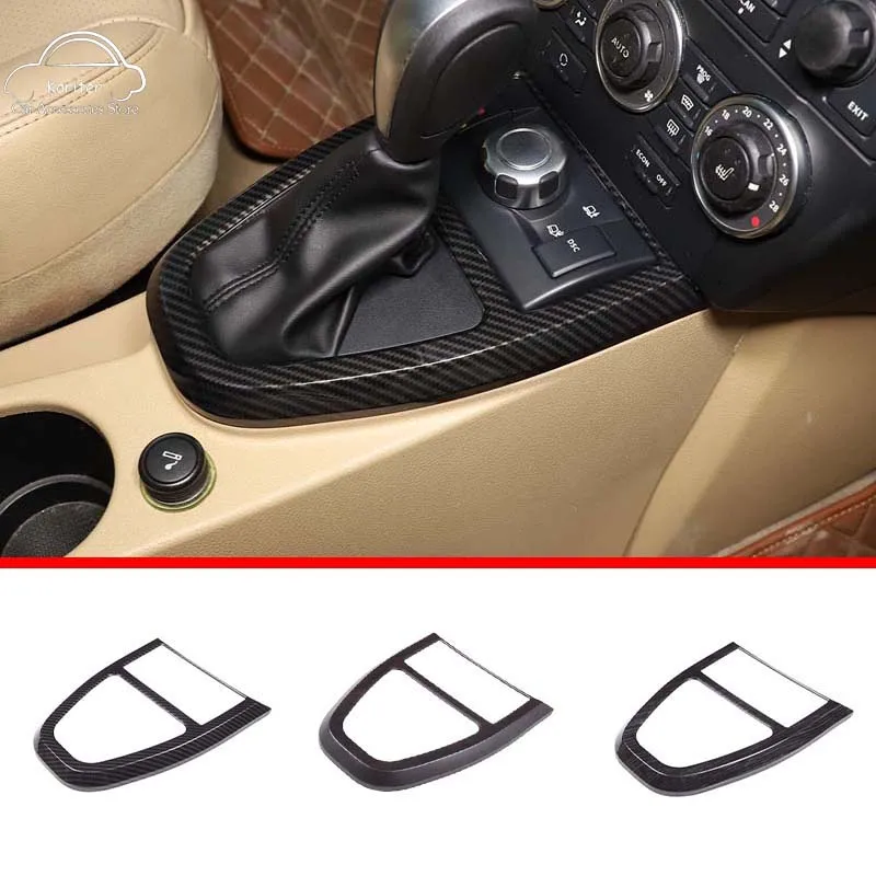 

For Land Rover Freelander 2 2009-2012 Car Styling ABS Carbon Fiber Style Center Console Gear Shift Frame Cover Trim Accessories