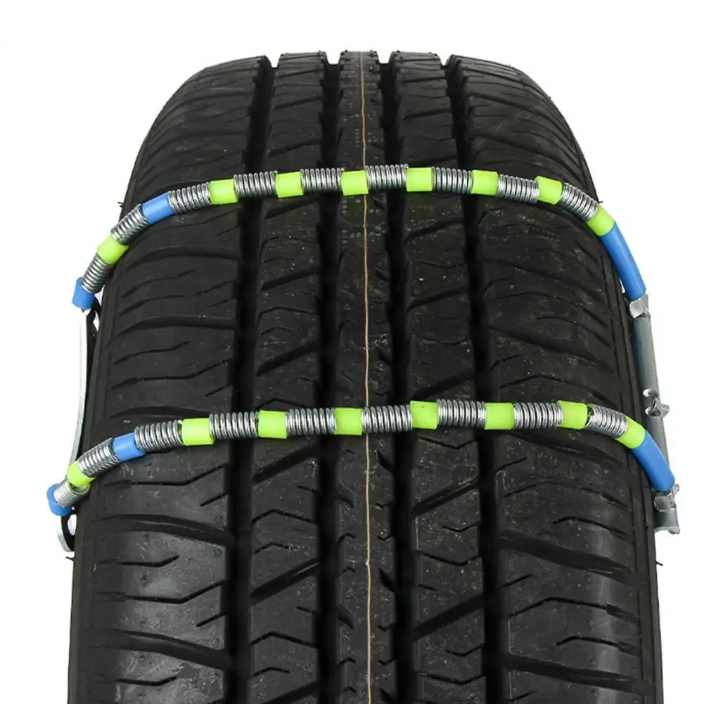1 Set Universal Snow Chains Adjustable Anti-slip Tire Chains Emergency Traction Strong Grip Emergency Braking Tire Chain