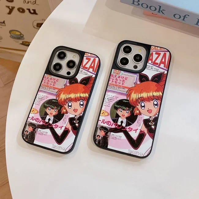 

Sakura Mirror Surface MagSafe Phone Case Cover for IPhone 11 12 13 14 15 Pro Max Case for IPhone 15 Pro Max