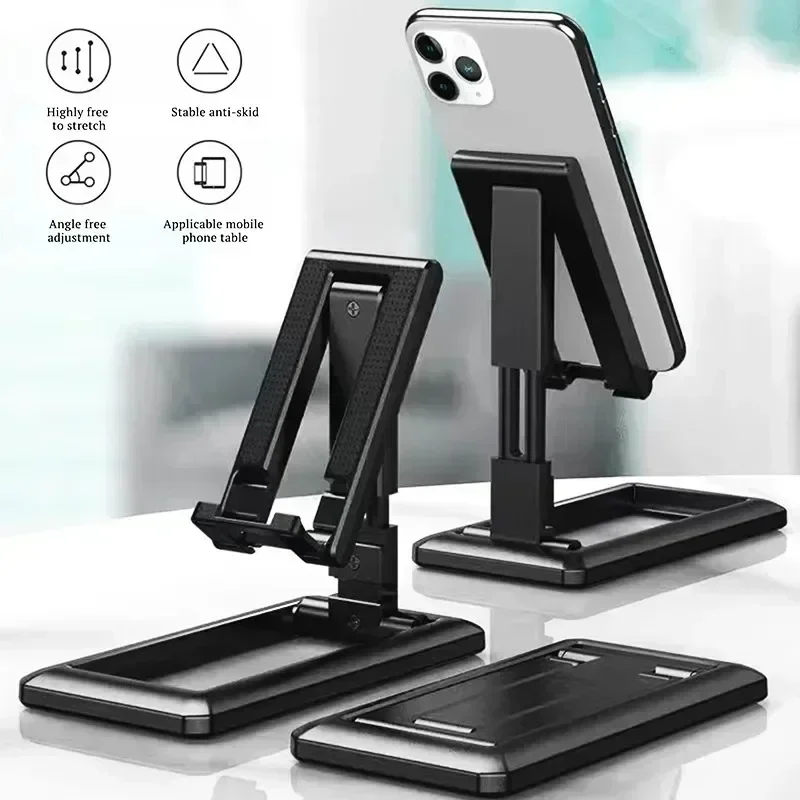 Foldable Desk Phone Holder Mount Stand  Adjustable Phone Holder Desktop Holder