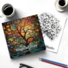 1Pc Magical Tree Coloring Book For Adults And Teens Featuring 24 Pages Graffiti Painting Drawing Gift For Holiday Birthday ﻿ 3