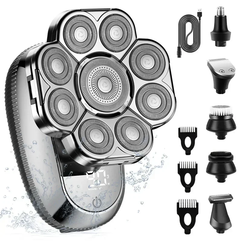 

6-in-1 Multifunctional Electric Shaver Hair and Nose Hair Set Resuxi LK-9520 Full Body Waterproof Men's Household Shaver