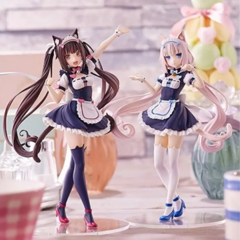 Action Figure Newest 17cm POP Catgirl Paradise Chocolate and Vanilla Decoration Color Box Toy Gift for Children |