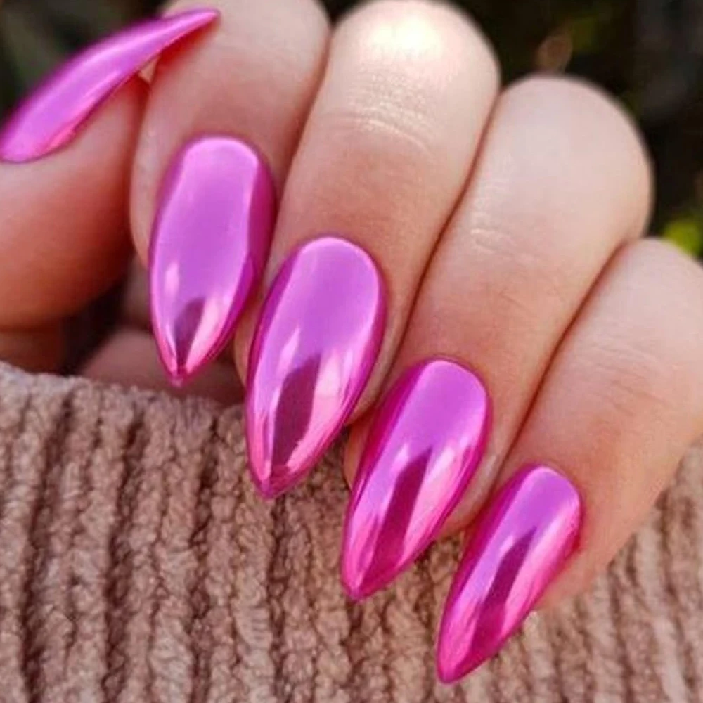 Tinovo Uno Metallic Nail Polish Mirror Effect Rose Purple Red Chrome Nail Lacquer Quick Dry Regular Growth Treatment Polish nail polish