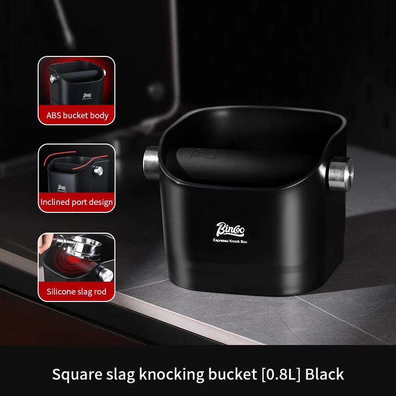 Compact Espresso Grounds Knock Box with Anti-Slip Base - Premium Barista Accessory