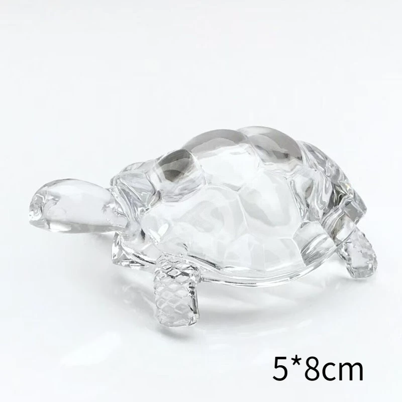 A Crystal Turtle Ornament Mini Turtle Figurines Statue Lucky Ornament Suitable for Home Office Desk Decoration Home Decoration