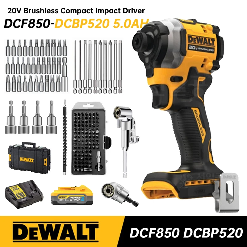 DEWALT DCF850 Impact Driver Kit 1/4in Brushless Motor 20V Lithium