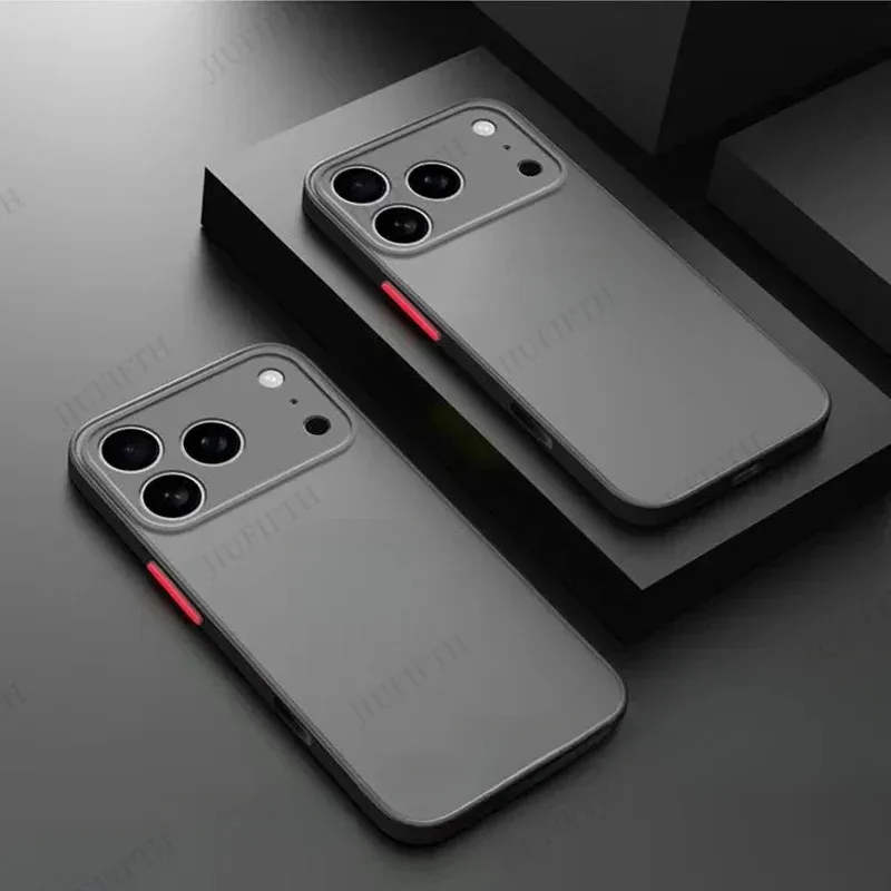 Apple iPhone Shockproof Matte Silicone Armor Case - Durable Hard Back Cover
