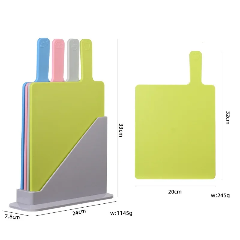 Home sorting cutting board 4-piece set base color box Raw and cooked sorting auxiliary food