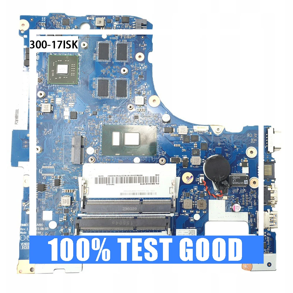 

BMWD1 NM-A491 Laptop Motherboard For Lenovo Ideapad 300-17ISK Original Mainboard 4405U/3855U CPU R5-M330 GPU 100% Tested
