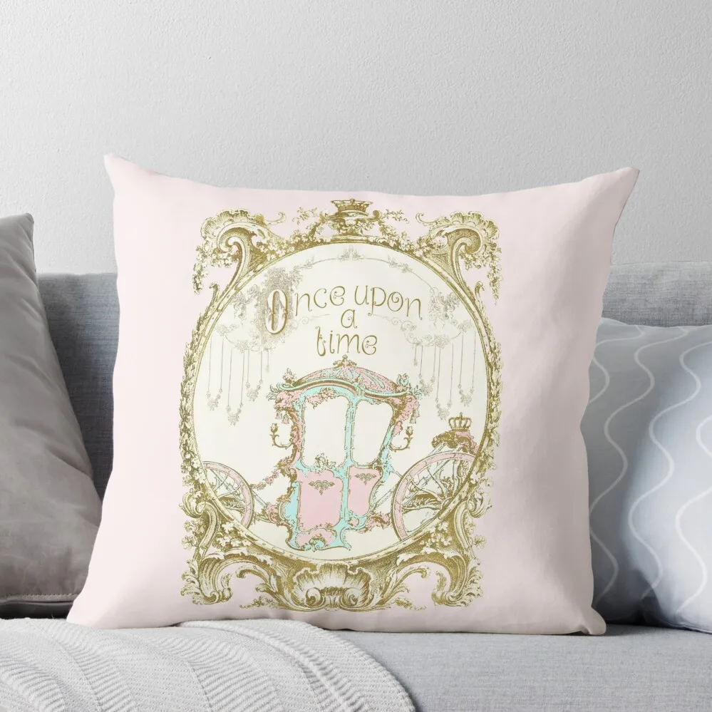 

Once Upon a Time, Princess Carriage Throw Pillow Luxury Pillow Case christmas pillowcases Cushion Cover Christmas Pillowcase