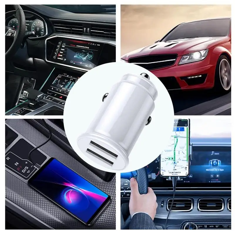 Car Phone Charger 3.1A Mobile Phone Charger Car Charger Port Quick Charging Car Phone Charger 2 Port Car USB Charger For Phones - 5