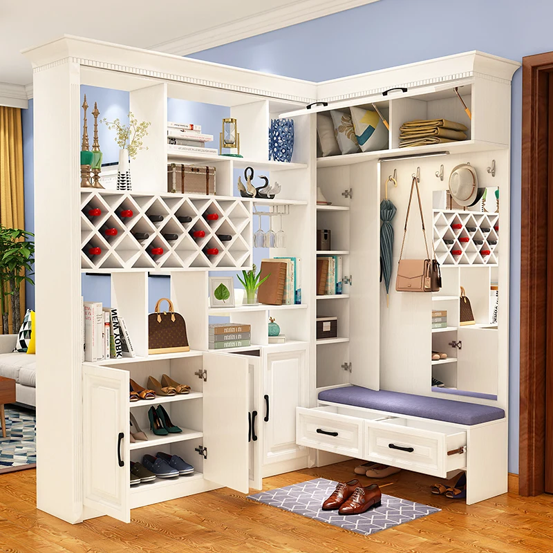 

Nordic shoe cabinet foyer cabinet Coat cabinet corner partition wine cabinet locker living room partition porch cabinet