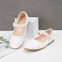 Spring Princess Shoe Fashion Versatile Exquisite Girl Shoe Comfort Non Slip Soft Soled Kid Shoes Simple Elegant Leather Shoes 1