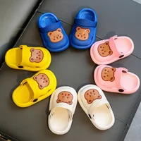 Baby Toddler Kids Non-Slip Sandals Boys Girls Cute Bear Foam Beach Summer Slippers Children Breathable Lightweight Water Shoes 2