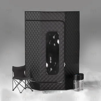 ซาวน่าไอน้ําแบบพกพา House อ่างสปาห้องซาวน่ามุมในร่มเต็นท์ซาวน่าไอน้ํา 3L Steamer 1