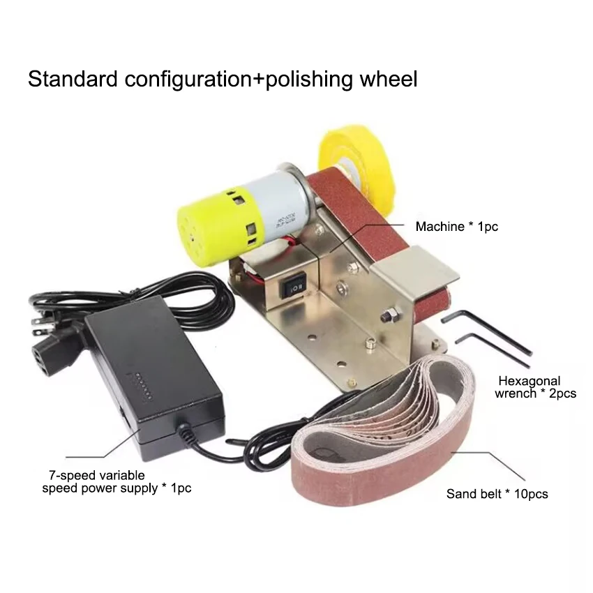 Electric grinder electric sander belt sander Micro Electric Sharpening Machine Mini Electric Belt Sander DIY Polishing Grinding Machine Adjustable Speed Polisher