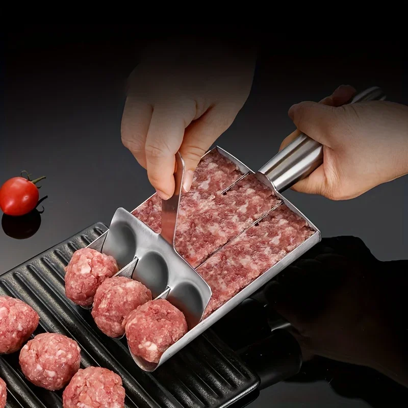 Easy-Release Non-Stick Meatball Maker Set-Manual Meatball Spoon for Effortless Fish Balls-Ideal Kitchen Tool for Home Cooking