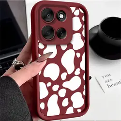 Leopard Print Silicone Soft Matte Phone Case with Protective Back Cover for Motorola Moto G56 (RD - JGK2007)