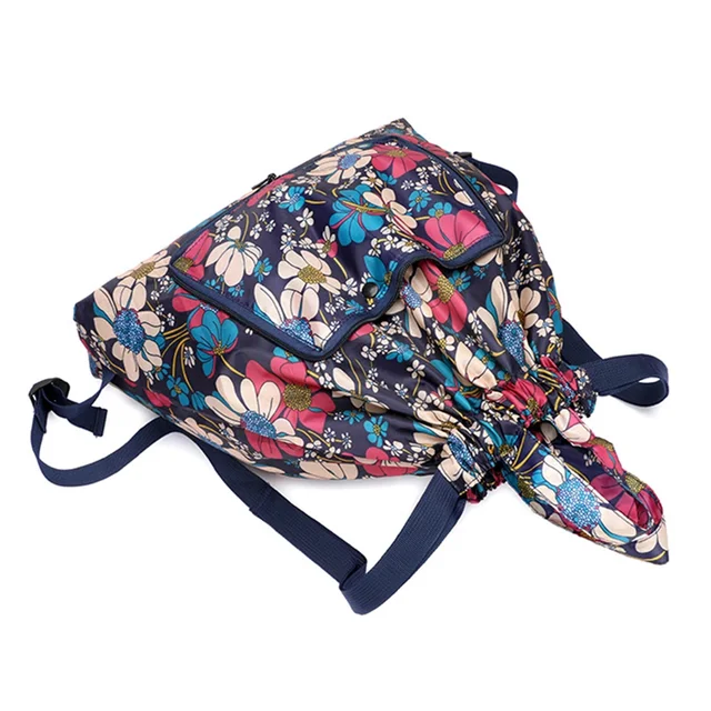 Zaino Da Viaggio Pieghevole Con Borsa Portaoggetti - Tessuto Oxford, Multicolore, 44x32x16 Cm - Foto 6