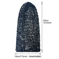 Fashion Women Crochet Hair Snood With Elastic Edge Long Hair Net Mesh Sleeping Nightcap Turban Headwear Hair Net 2