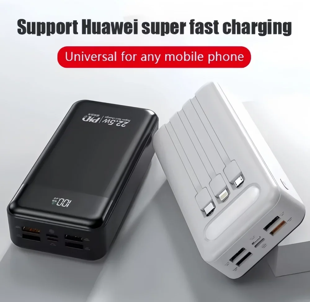 100000mah power bank 22.5w pd fast charging powerbank Portable battery charger For iphone 15pro xiaomi huawei
