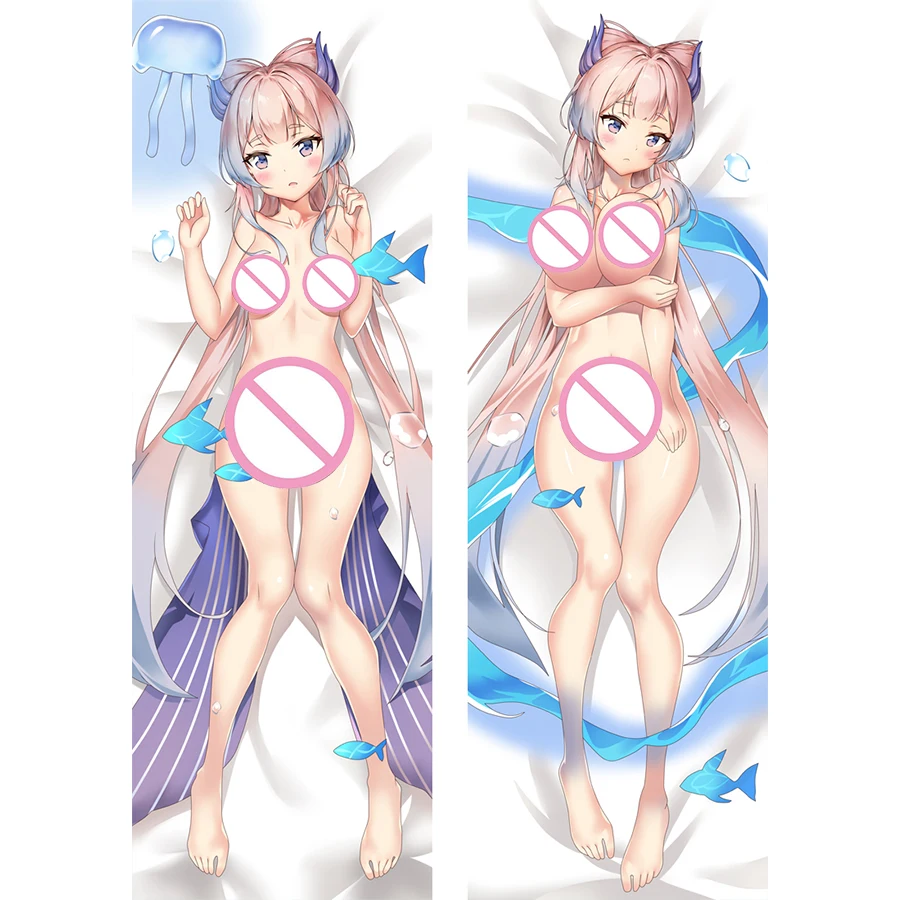 

Anime Kokomi Sangonomiya Genshin Impact Dakimakura Cushion Pillow Cover Sexy Cosplay Long Life-size Hugging Body Pillowcase
