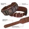 Genuine Leather Wide Dog Collar Leash Set Durable Padded Dog Collars Luxury Metal Rivet Pet Necklace With Rope for Dogs Pitbull 4