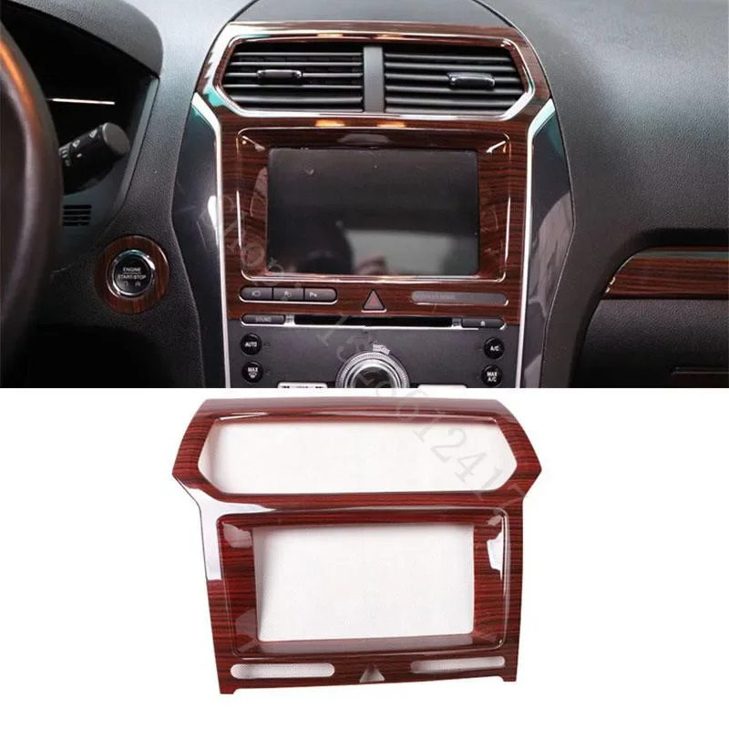 

Navigation GPS Panel Decoration Cover Trim Sticker Decal for Ford Explorer 2016 2017 2018 2019 Car Accessories Carbon Fiber
