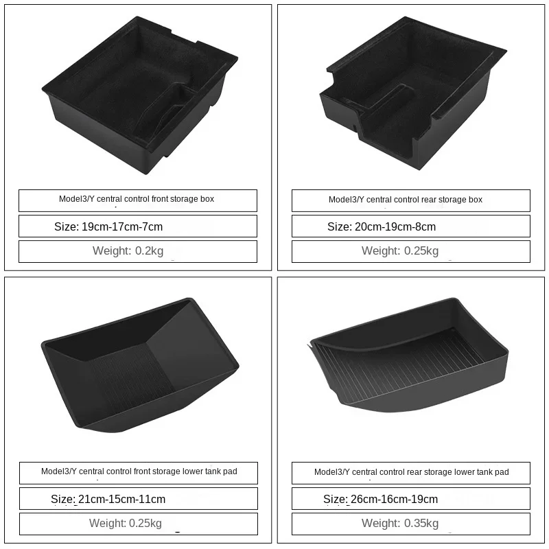 Central storage box middle storage box accessories multifunctional box for Tesla's new Model 3Y