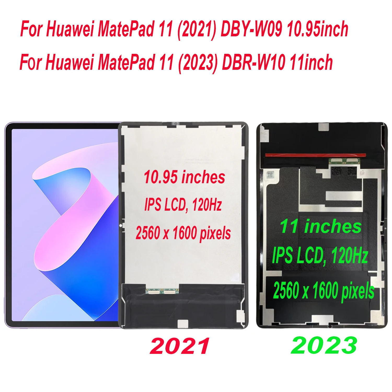 Lcd Display Touch Screen Digitizer Painel de Vidro Huawei Matepad 11 Dbr-w10 Dby-w09 120hz Ips