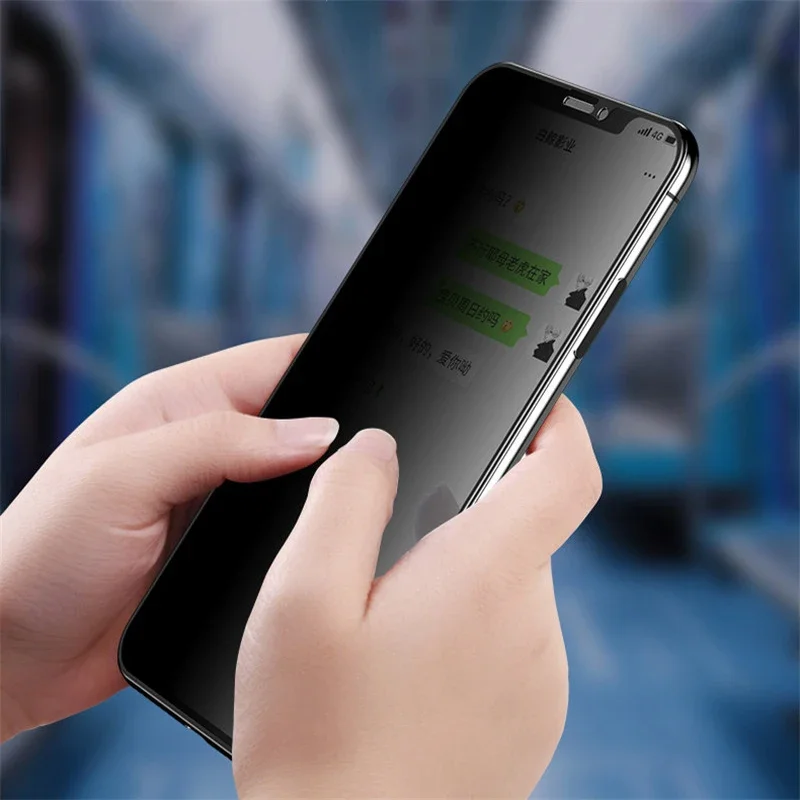 3-Pack Anti-Spy Privacy Glass Screen Protectors, Black