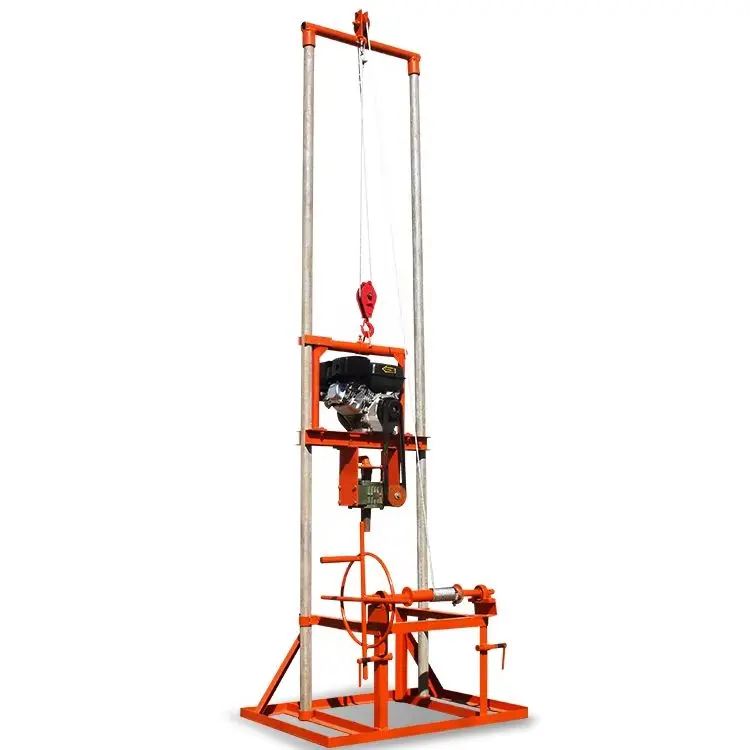 Maßgeschneiderte, hocheffiziente Wasserbrunnenbohranlage für 60-80 m Tiefe, Wasserbrunnenbohrmaschine mit 70-220 mm Durchmesser