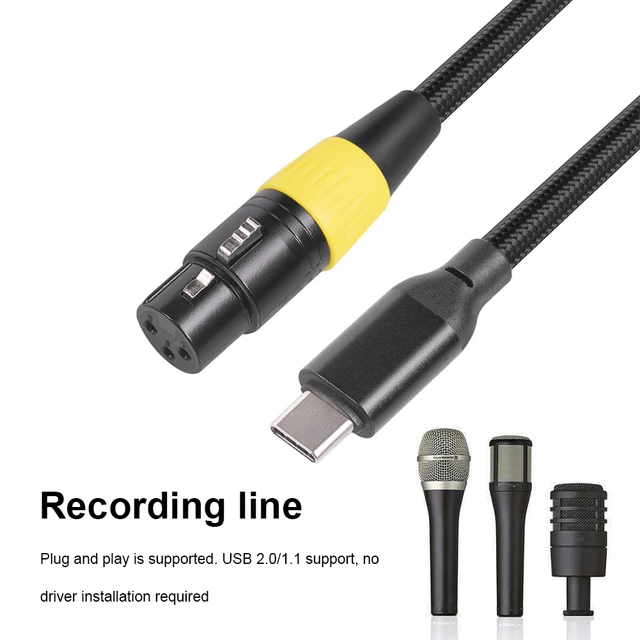 Câble Microphone Usb Femelle Xlr Mâle