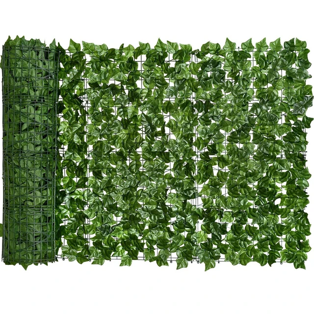 100/300 centimetri edera artificiale siepe recinzione pannelli verde finto edera foglia privacy recinzione schermo per la casa esterna giardino balcone decorazione 1