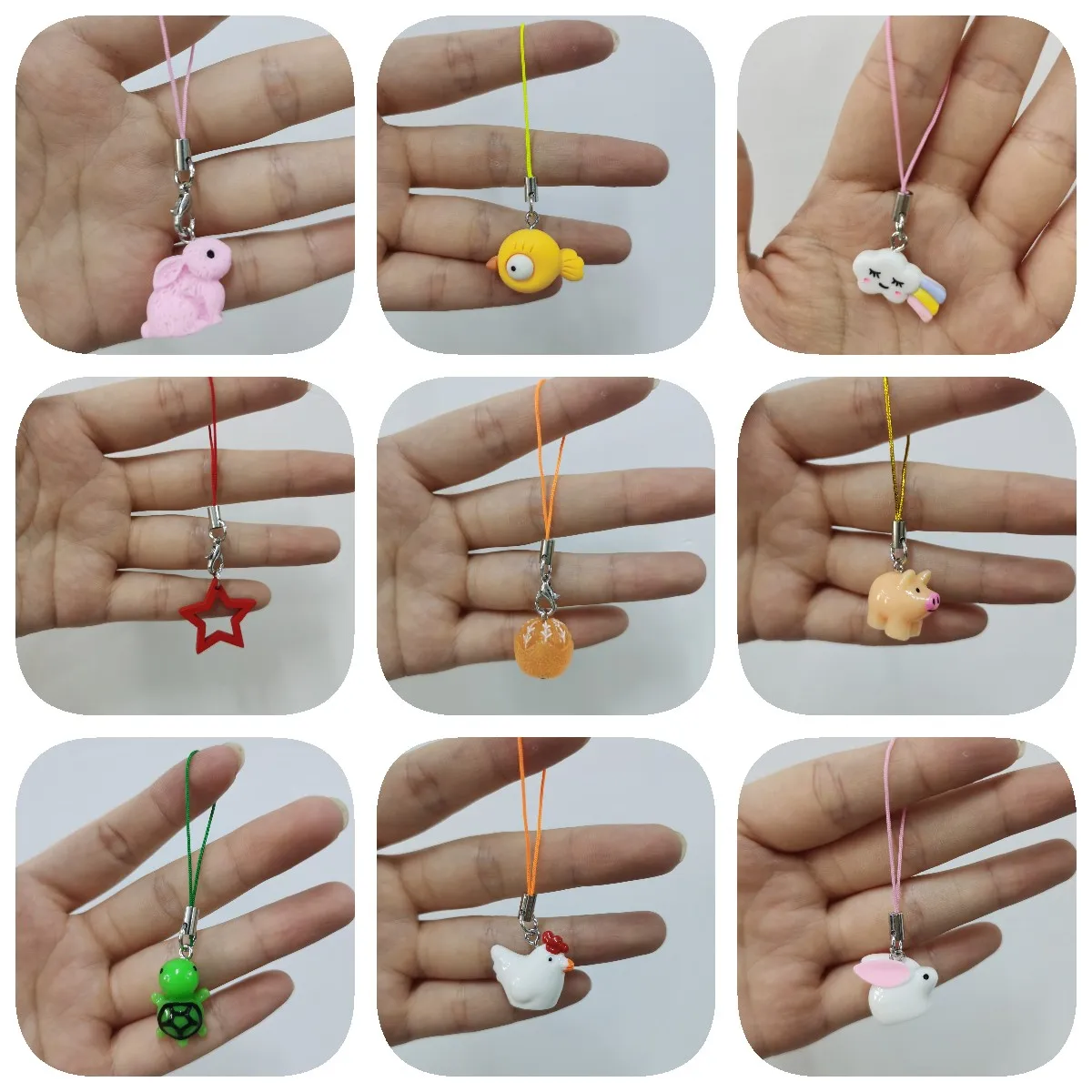 Lanyard Strap Cord 50pcs Mix Color Nylon Thread Jump Ring Diy Jewelry Making Phone Rope Toys Pendant Cords
