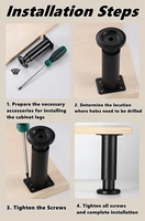 Adjustable Height Furniture Support Legs for Bed Frame, Metal Adjustable Furniture Legs for Bed/Sofa/Cabinet/Couch/Table 4