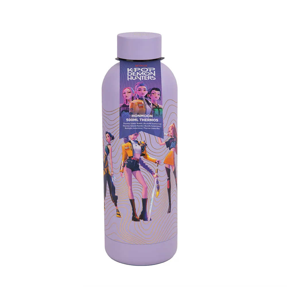 1 Stück KPop Demon Hunters Offiziell Lizenzierte Edelstahl-Wasserflasche mit Großer Kapazität Thermos Rumi Mira Zoey Auslaufsicher – Detail 8