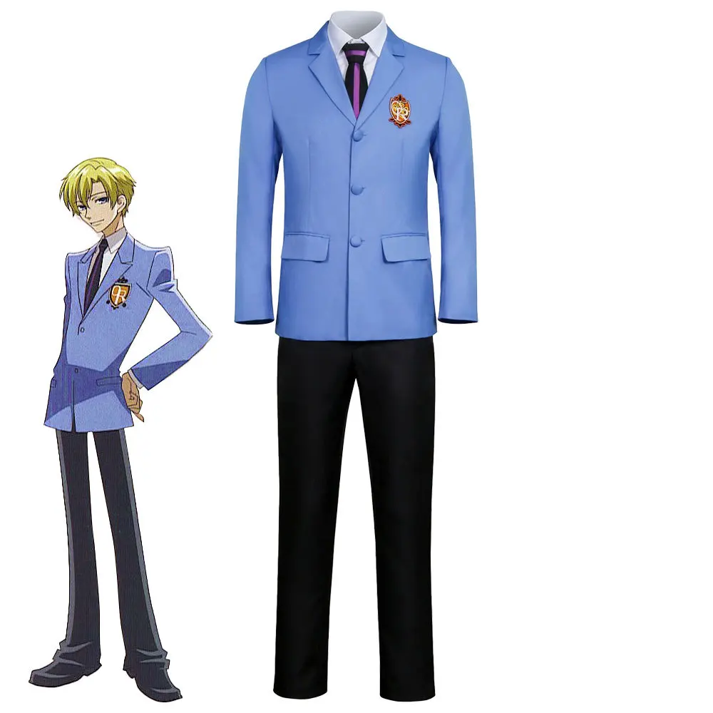 Ouran High School Host Club: Haruhi Fujioka | Boys' Uniform Cosplay Costume 21 Ouran High School Host Club Haruhi Fujioka Boys' Uniform Cosplay Costume