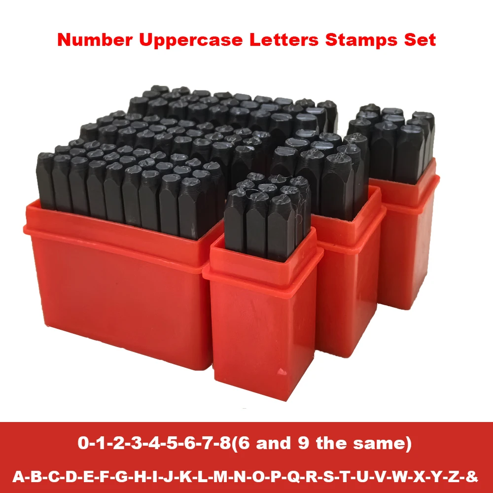 Number Uppercase Letters Steel Die Stamping Set Punching Leather Gold Silver DIY Jewelry Stamp Craft Steel Puncher 2mm-10mm number letter stamp set leather craft stamps leather letter punch alphabet number stamp set
