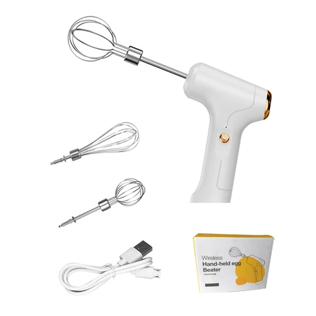Frullatore elettrico Frullatore per alimenti wireless con controllo della velocità one-touch Frullatore elettrico a mano senza fili per uso domestico per cucina 3