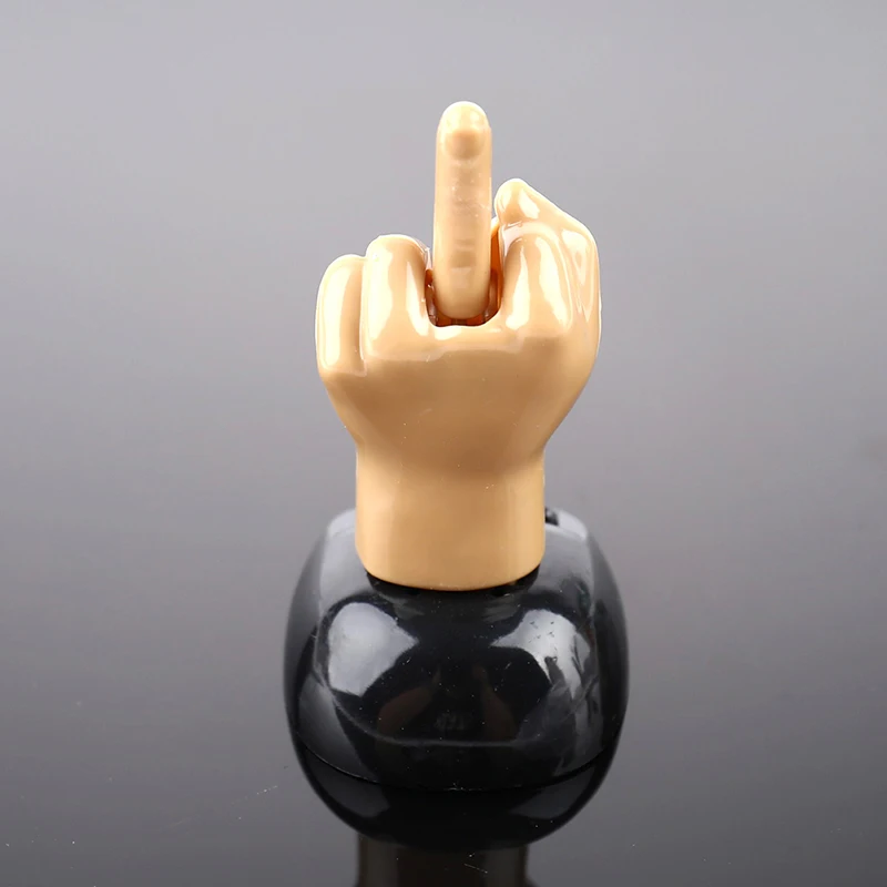 자동차 대시보드 춤추는 피규어 장난감, 다크 브라운 창의적인 자동차 보블헤드 장식 장식, 태양열 발전 미드 핑거 흔들기 장난감