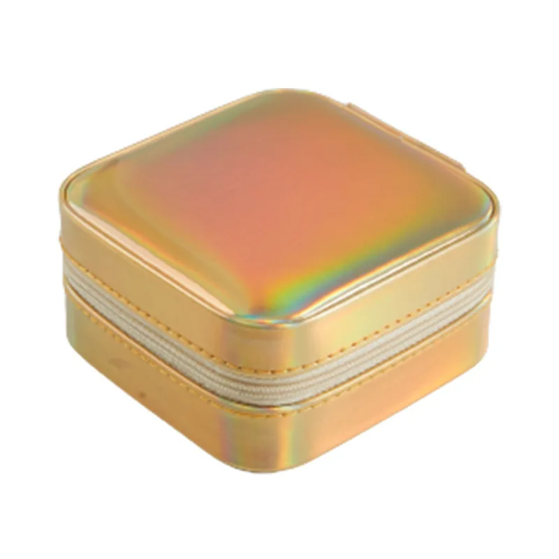 Travel Jewelry Case with Mirror,Mini Portable Jewelry Travel Organizer Small Jewelry Box for Bridesmaid Gift Travel Essential 2