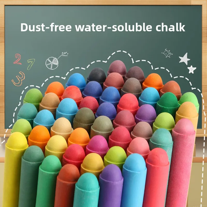 48/6 PCS 먼지없는 고체 무독성 물 다채로운 분필 마커 화이트 보드 칠판 드로잉 펜 학교 용품 편지지
