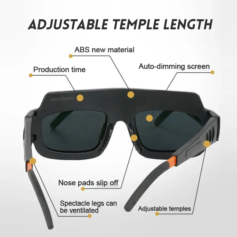 Welding Glasses Automatic Darkening Dimming Anti-glare Argon Arc Welding Welder Eye Protection Goggles