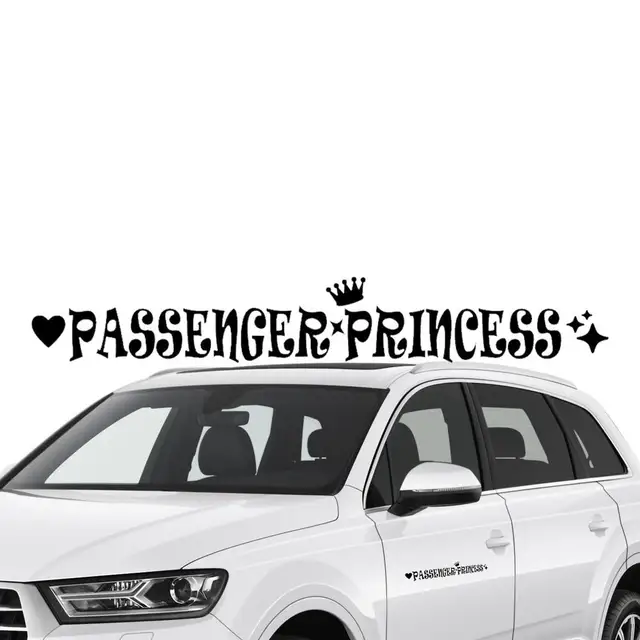 Passenger Princess Decal Sticker Vinyl Truck Window Windshield Lettering  Quote Art JDM Racing Auto Boys Girls Men Sadboyz Broken Heart Club Funny