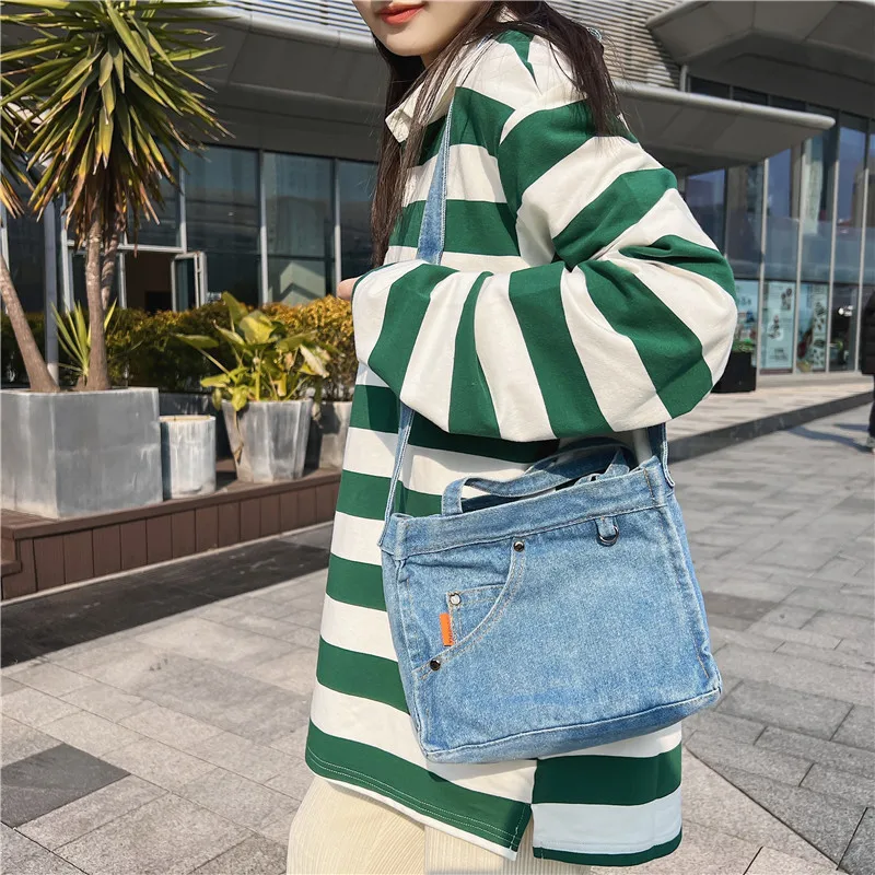 Denim bag Crossbody Bags Youth Fashion Jean Casual Small Mini Square Ladies  Shoulder Bag Women Messenger Bags - AliExpress