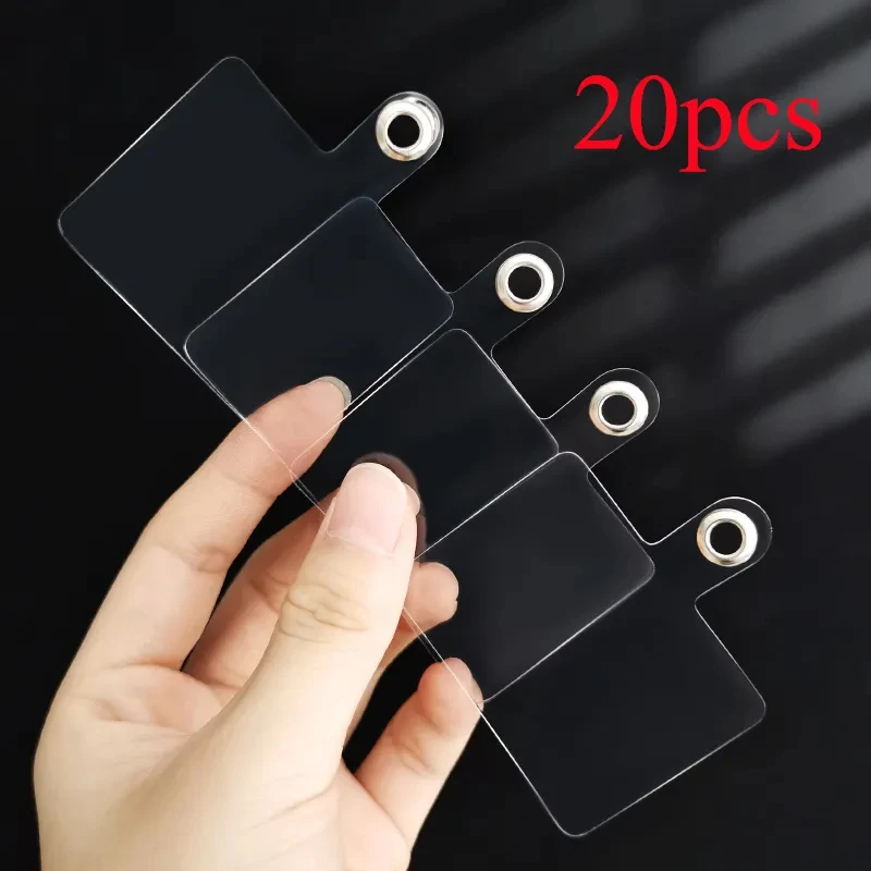 10-1 pz trasparente flessibile telefono cellulare cordino Cads cellulare cordino universale cordino trasparente adesivo cinturino Clip penna