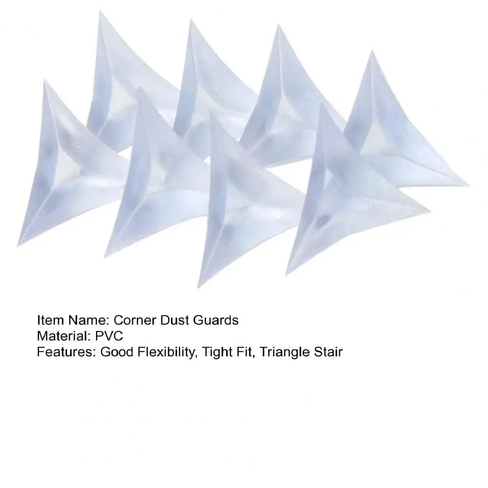 100pcs/200pcs 2cm Corner Dust Guards Triangle Stair Anti-collision PVC Inside Corner Dust Guards Anti-Dirty Dust-Proof Corner